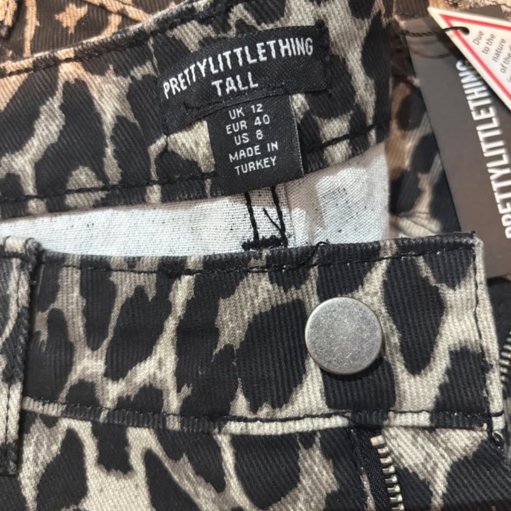 Leopard Denim Tall Pants